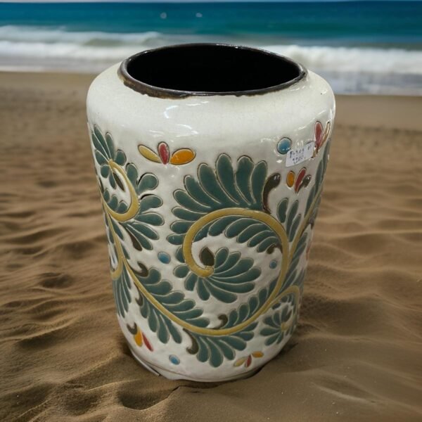 Fern Green Forest Hand Painted Vase