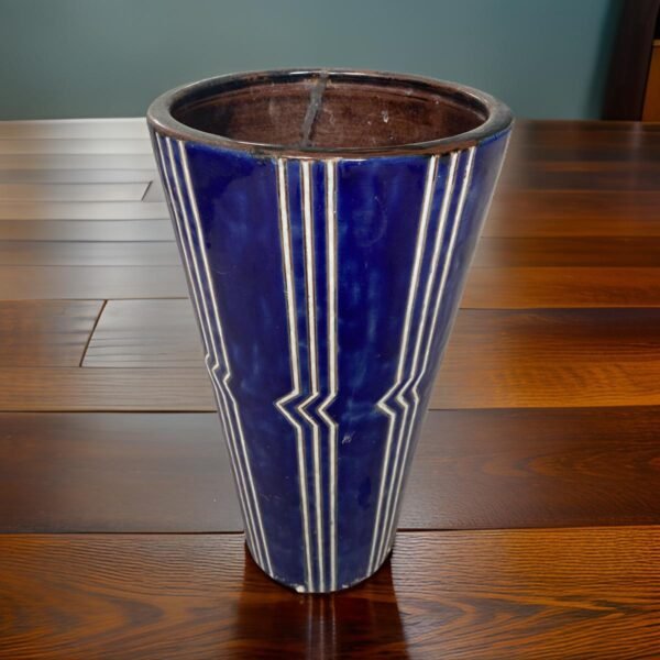 Bold Blue Tapered Vase